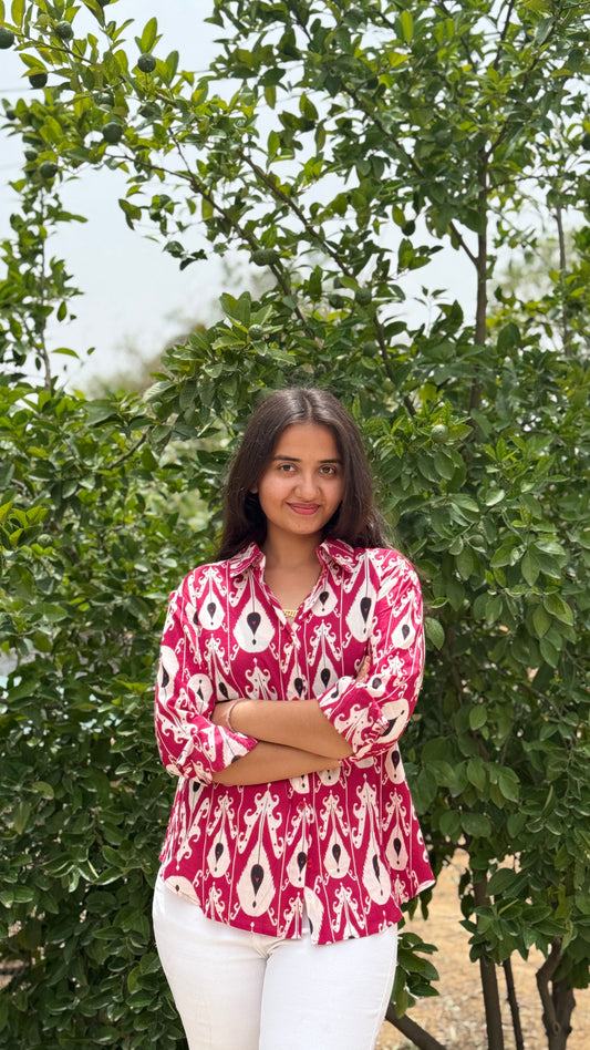 MAGENTA WOMEN SHIRT FULL SLEEVES
