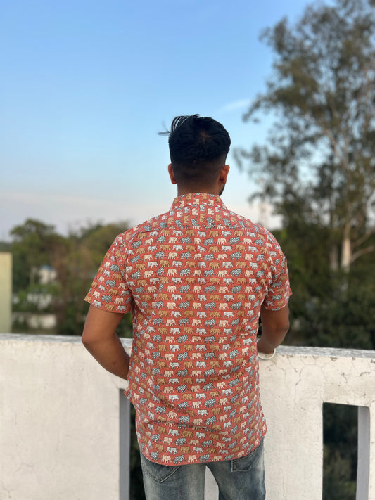 ELEPHANT PRINT MEN SHIRT