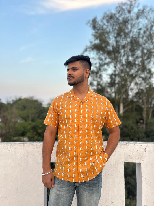 CAMEL PRINT MEN SHIRT