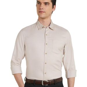 Premium Men’s Cotton Smart Casual Shirt (Regular Fit | Solid Oxford | All Day Fresh)